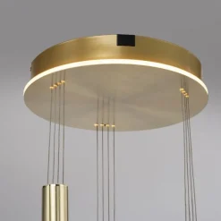 Hängelampen|Led Lampen*Paul Neuhaus LED Hängelampe Glas in Messing L:44 cm 3550 lm dimmbar