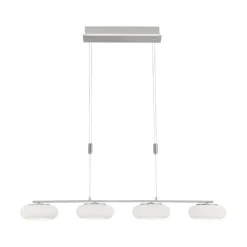 Paul Neuhaus LED Hängelampe Glas in Stahl 108 cm 38 W Fernbedienung< Hängelampen|Bürolampen