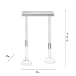 Paul Neuhaus LED Hängelampe Glas in Stahl 2-flammig Fernbedienung< Hängelampen|Bürolampen