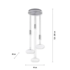 Paul Neuhaus LED Hängelampe Glas in Stahl L:44 cm 3550 lm dimmbar< Hängelampen|Bürolampen