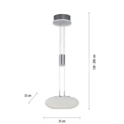 Paul Neuhaus LED Hängelampe Glasschirm dimmbar Fernbedienung 4350 lm< Wohnzimmerlampen|Glaslampen
