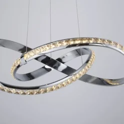 Paul Neuhaus LED Hängelampe in Chrom dimmbar 30 W L:57 cm elegant< Hängelampen|Bürolampen