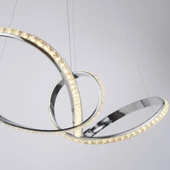 Hängelampen|Bürolampen*Paul Neuhaus LED Hängelampe in Chrom dimmbar 39 W L:94 cm elegant