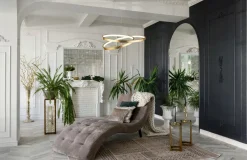 Searchlight LED Hängelampe in Gold Metall B:47 cm 42 W Ringe Modern< Wohnzimmerlampen|Esszimmer Lampen