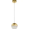 Elstead LED Hängelampe Kugelschirm D: 20 cm in Gold Retro< Hängelampen|Led Lampen