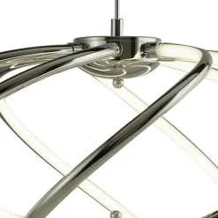 Hängelampen|Led Lampen*Searchlight LED Hängelampe Metall D: 51 cm Chrom Weiß 3000 K 2417 lm