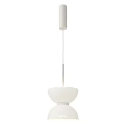 Hängelampen|Led Lampen*Maytoni LED Hängelampe Metall Glas D: 22 cm H: max. 350 cm Weiß