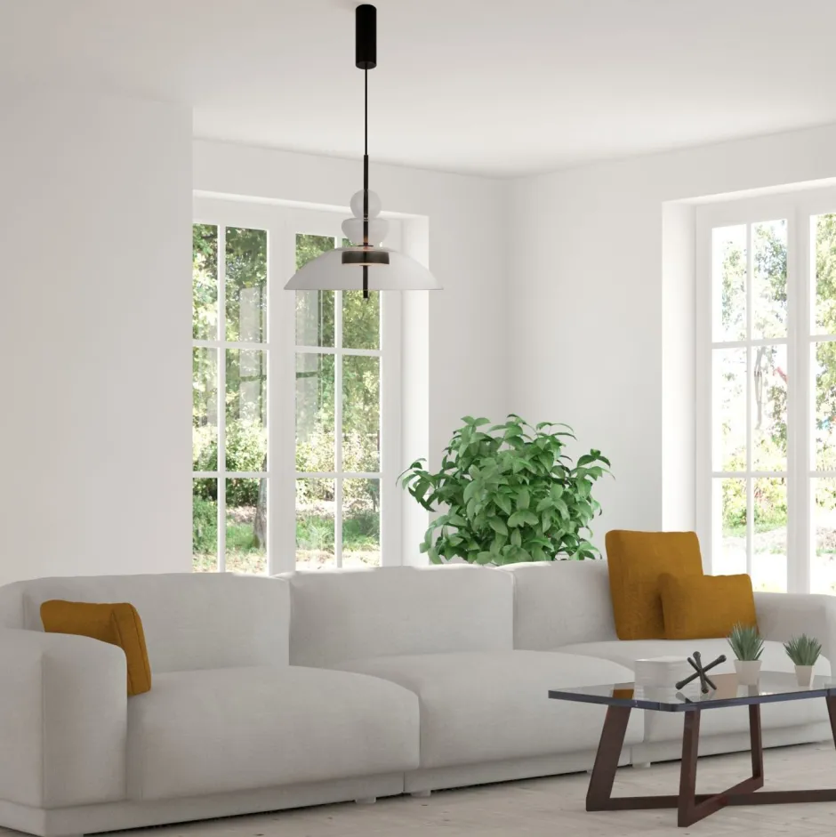 Maytoni LED Hängelampe Metall Glas H: max. 358 cm Schwarz BRUNO< Hängelampen|Led Lampen