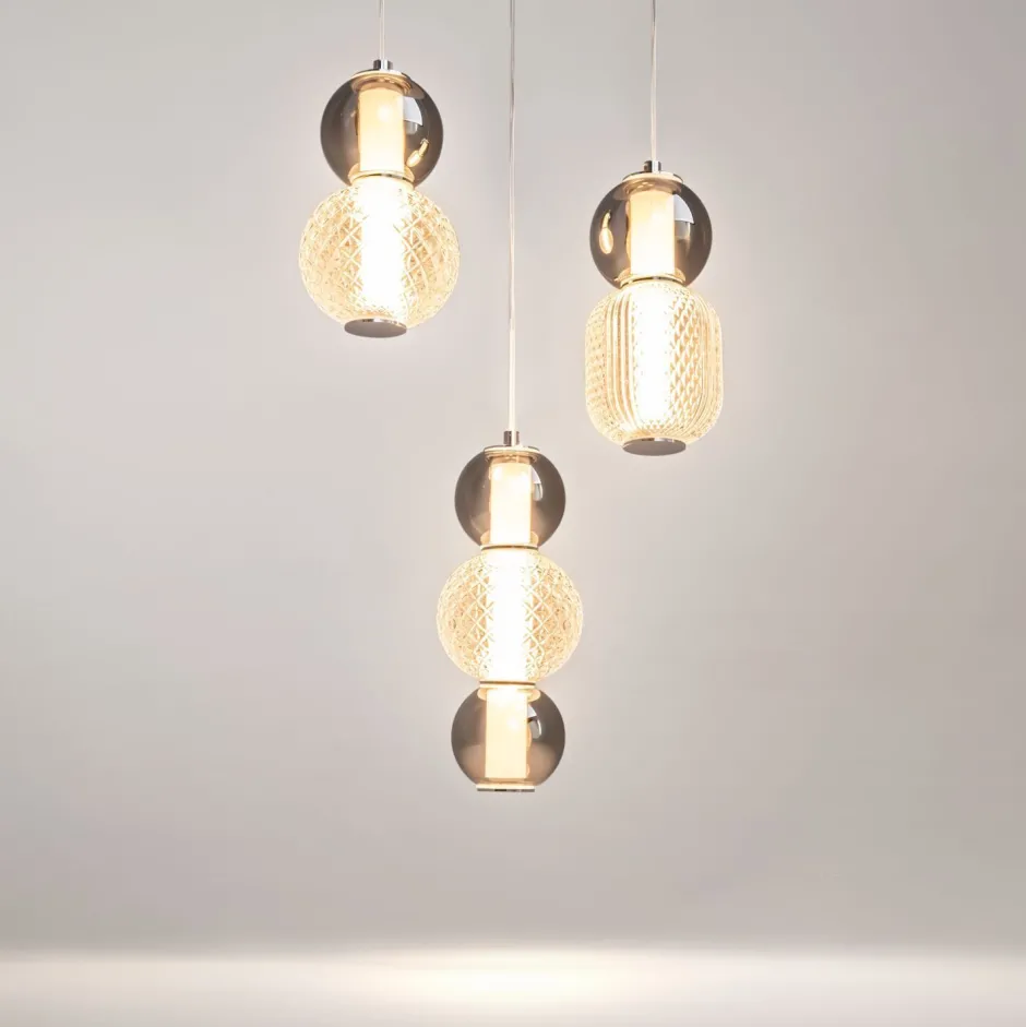 Maytoni LED Hängelampe Metall Rauchglas 38 cm breit 4000 lm INA< Led Lampen|Bürolampen