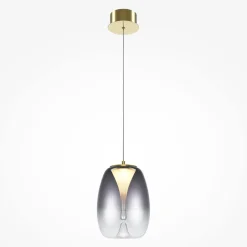 Hängelampen|Led Lampen*Maytoni LED Hängelampe Rauchglas Aluminium warmweiß 3000 K rund