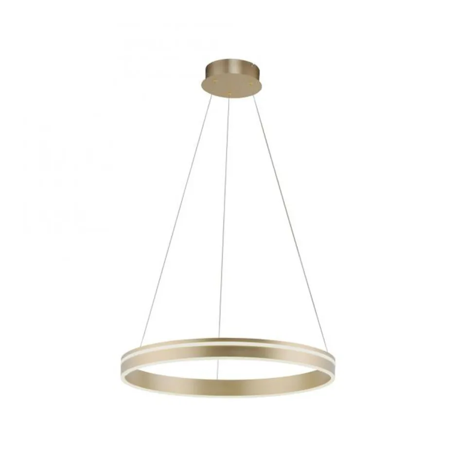 Hängelampen|Bürolampen*Paul Neuhaus LED Hängelampe Ring Ø59 cm 4550 lm dimmbar in Messing