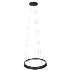 Steinhauer LED Hängelampe rund Schwarz B:60 cm 50 W 2700 K elegant< Hängelampen|Led Lampen