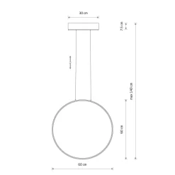 Hängelampen|Led Lampen*Nowodvorski LED Hängelampe Schwarz 3000 K 660 lm Metall Ø 60 cm Ring