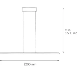 Metall Lampen|Esszimmer Lampen*Nowodvorski LED Hängelampe Schwarz 4000 K 120 cm lang höhenverstellbar