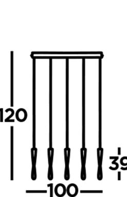 Wohnzimmerlampen|Esszimmer Lampen*Searchlight LED Hängelampe Schwarz B: 100 cm 3000 K 1052 lm dimmbar