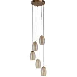 Hängelampen|Led Lampen*Searchlight LED Hängeleuchte Ø 35 cm H: max. 1,5 m Bronze Creme 3000 K