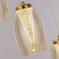 Hängelampen|Led Lampen*Searchlight LED Hängeleuchte Ø 35 cm H: max. 1,5 m Bronze Creme 3000 K