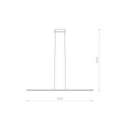 Nowodvorski LED Hängeleuchte 3000 K 1150 lm Schwarz B; 150 cm länglich< Hängelampen|Led Lampen