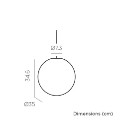 Newgarden LED Hängeleuchte Kugelschirm Ø 35 cm IP44 3000-6500 K Outdoor< Kugellampen|Hängeleuchten Außen