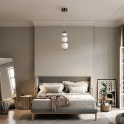 Hängelampen|Led Lampen*Maytoni LED Hängeleuchte Metall Glas 14,7 cm breit in Gold Weiß