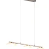 Hängelampen|Bürolampen*Trio Reality LED Hängeleuchte Metall Glas Nickel 3-flammig 102 cm