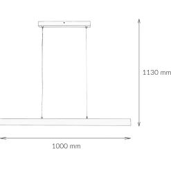 Easylight LED Hängeleuchte Metall Schwarz B: 100 cm 27W< Wohnzimmerlampen|Metall Lampen