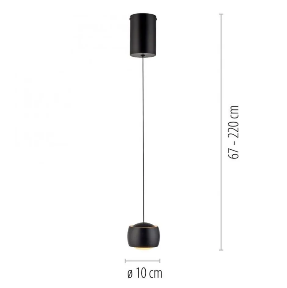 Just Light LED Hängeleuchte Metall warmweiß 3000 K 800 lm Schwarz< Hängelampen|Led Lampen