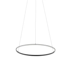 Metall Lampen|Designerlampen*Easylight LED Hängeleuchte Ring Ø 60 cm Schwarz 2700 K 660 lm Metall