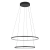Nowodvorski LED Hängeleuchte rund 2 Ringe Ø 60 cm + Ø 45 cm Schwarz 3000 K< Metall Lampen|Designerlampen