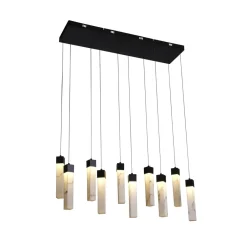 Searchlight LED Hängeleuchte Stahl Harz 1012 lm in Schwarz Marmor< Wohnzimmerlampen|Esszimmer Lampen