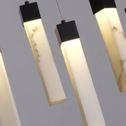 Searchlight LED Hängeleuchte Stahl Harz 1012 lm in Schwarz Marmor< Wohnzimmerlampen|Esszimmer Lampen