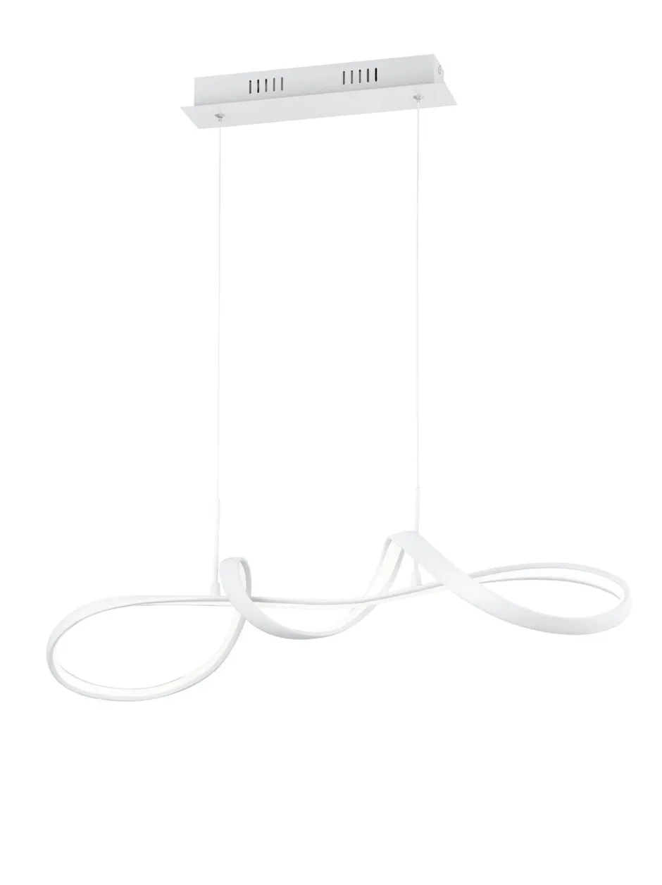 Hängelampen|Bürolampen*Trio Reality LED Hängeleuchte Weiß dimmbar 81 cm lang 37 W 4500 lm