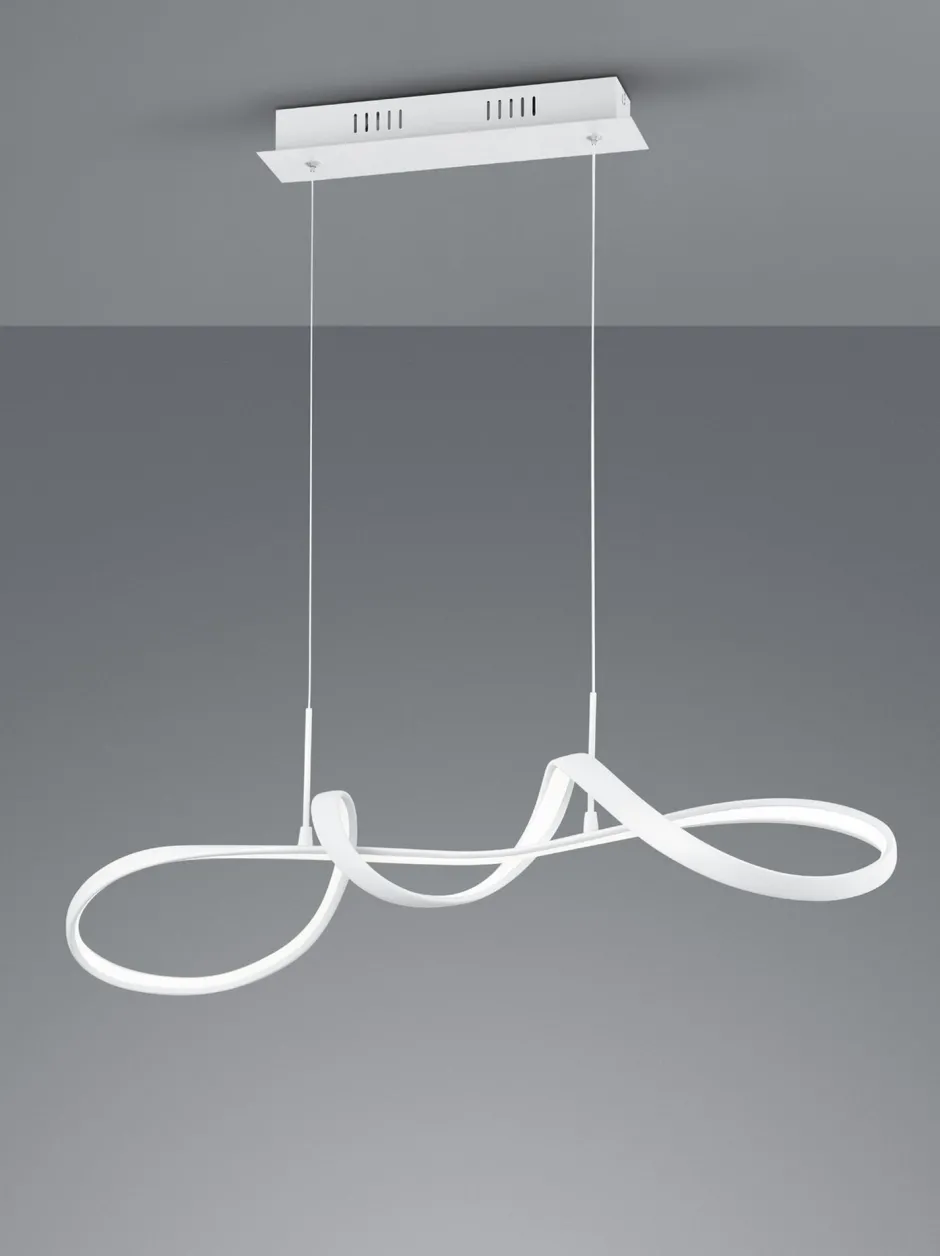 Hängelampen|Bürolampen*Trio Reality LED Hängeleuchte Weiß dimmbar 81 cm lang 37 W 4500 lm