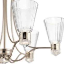 Elstead LED Kronleuchter Glas Metall IP44 B: 71,1 cm Bad Wohnzimmer< Hängelampen|Led Lampen