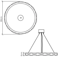 Hängelampen|Bürolampen*Elstead LED Kronleuchter Ring Teak Holz Furnier 3000 K Modern