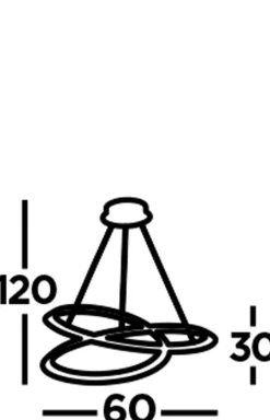 Hängelampen|Led Lampen*Searchlight LED Kronleuchter Schwarz matt Metall 3000 K 1944 lm
