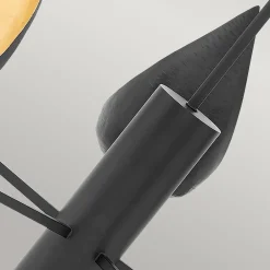 Wohnzimmerlampen|Esszimmer Lampen*Elstead LED Kronleuchter Schwarz Gold Weiß Ø 91,4 cm verstellbare Höhe