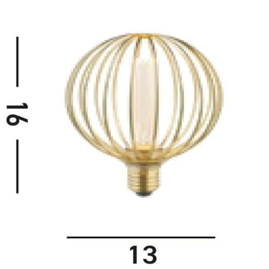 Searchlight LED Leuchtmittel dimmbar E27 1800 K warmweiß 120 lm Ø 12,5 cm - LM176< Leuchtmittel