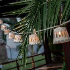 Newgarden LED Lichterkette außen Bambus Lampenschirme 2700 K IP44< Außenlichterketten|Dekolampen Außen