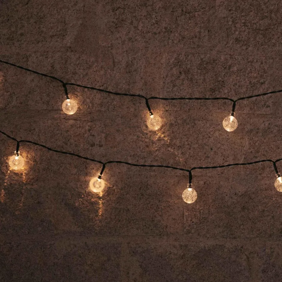 Außenlichterketten|Solarleuchten*Newgarden LED Lichterkette außen Solar IP44 266,6 cm lang 1800 K