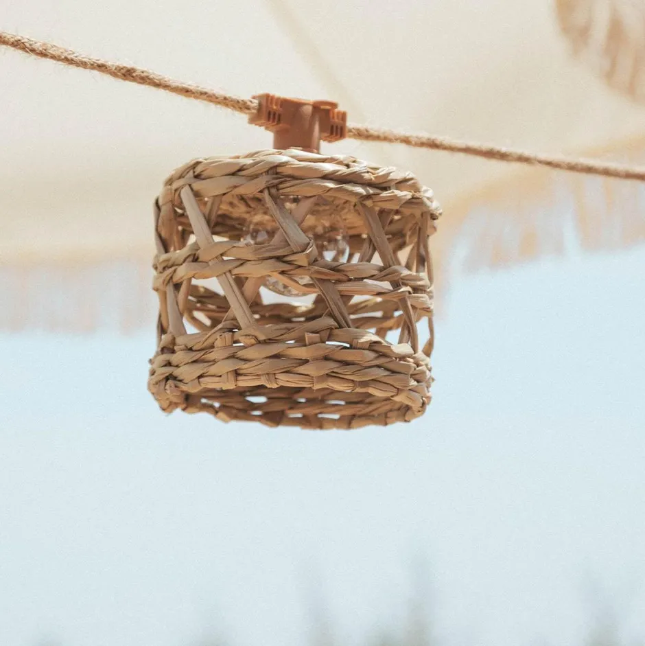 Außenlichterketten|Solarleuchten*Newgarden LED Lichterkette Solar 5 m IP44 Jute Seegras 2700 K Outdoor