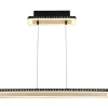 Wohnzimmerlampen|Metall Lampen*Eco-Light LED Pendelleuchte Aluminium Gold Schwarz 3000 K 70 cm