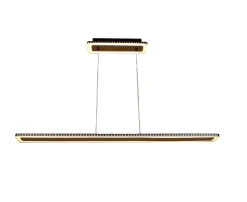 Wohnzimmerlampen|Metall Lampen*Eco-Light LED Pendelleuchte Aluminium Gold Schwarz 3000 K 120 cm