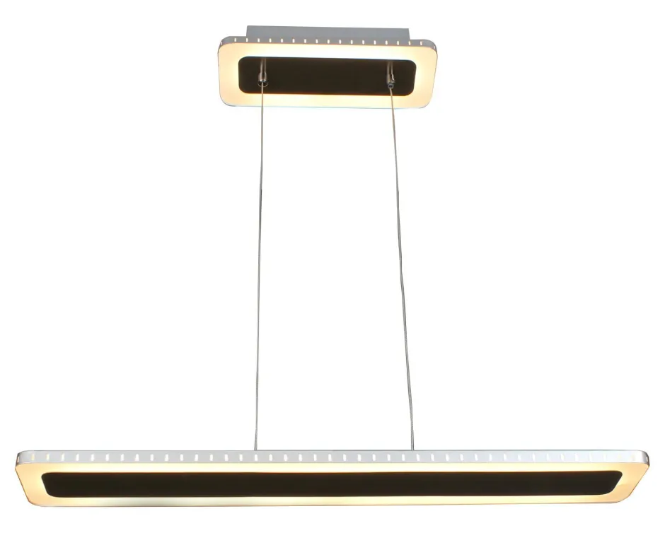 Wohnzimmerlampen|Metall Lampen*Eco-Light LED Pendelleuchte Aluminium Edelstahl Schwarz 3000 K