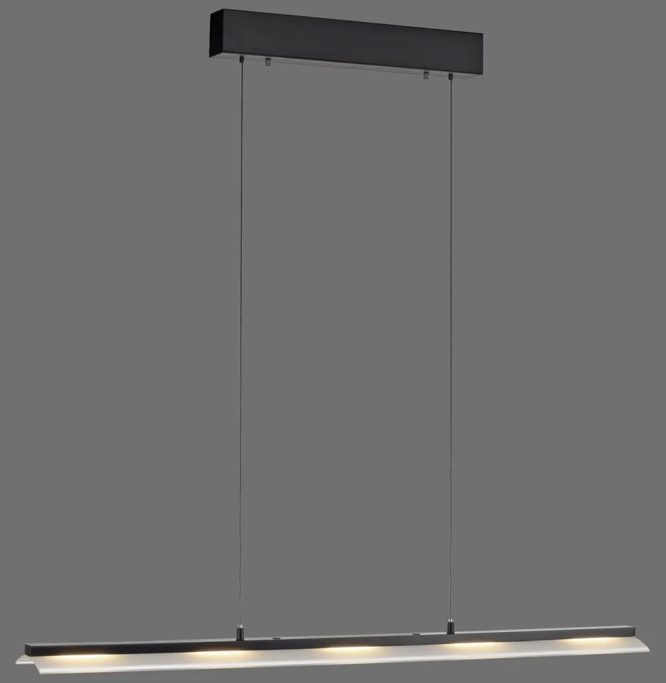 Just Light LED Pendelleuchte dimmbar Metall 100 cm 2900 lm Schwarz< Hängelampen|Bürolampen