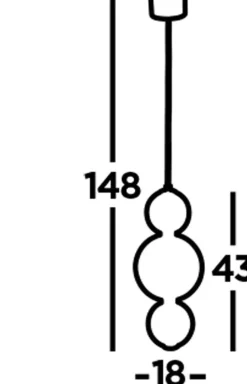 Searchlight LED Pendelleuchte Glas Ø 18 cm Chrom Weiß 3000 K 2200 lm< Hängelampen|Led Lampen