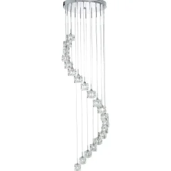 Bürolampen|Wohnzimmerlampen*Searchlight LED Pendelleuchte Glas Metall B:45 cm 3 W 20-flammig