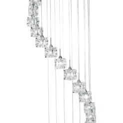 Bürolampen|Wohnzimmerlampen*Searchlight LED Pendelleuchte Glas Metall B:45 cm 3 W 20-flammig