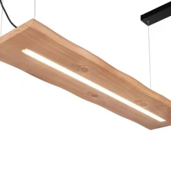 Paul Neuhaus LED Pendelleuchte Holz Fernbedienung L:120 cm dimmbar< Wohnzimmerlampen|Holzlampen