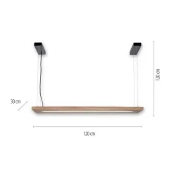 Paul Neuhaus LED Pendelleuchte Holz Fernbedienung L:120 cm dimmbar< Wohnzimmerlampen|Holzlampen